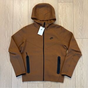 Nike Tech Fleece Full-Zip Windrunner Hoodie Brown Size Medium